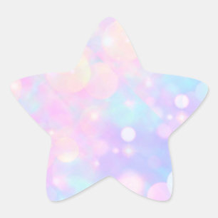 Étoile Boules Pastel sur Sticker Rose Star