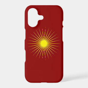 Étoile brillante jaune qui brille marque Noël roug
