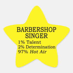 Étoile Chanteur Barbershop Hot Air Star Sticker
