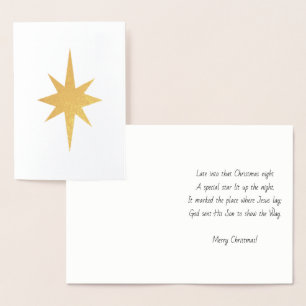 Étoile de carte de Noël de Bethlehem - aluminium