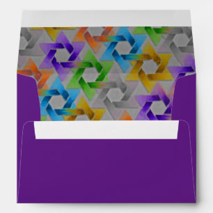 Étoile de David Enveloppe en violet