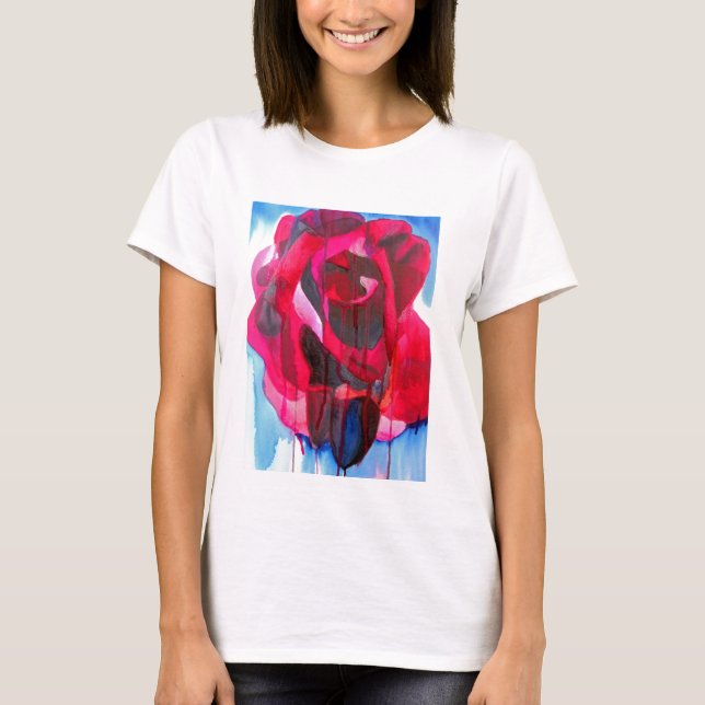 Etoile de Holland modern rose original art T-Shirt (Front)