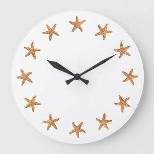 Étoile de mer en sucre, Horloge à fond blanc