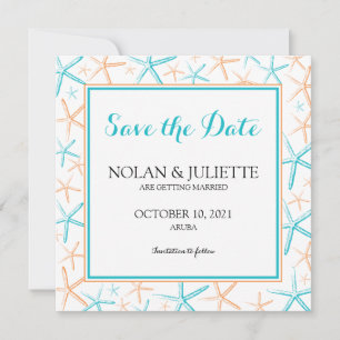 Étoile de mer mince Save the Date de mariage
