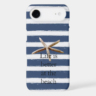 Étoile de mer rayée de bleu marine et blanc