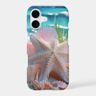ÉTOILE DE MER ROSE ET COQUILLAGES SUR PLAGE DE SAB