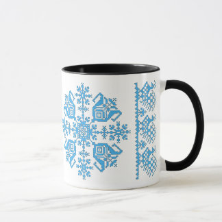 Étoile de tulipe avec la tasse de paons (bleu et