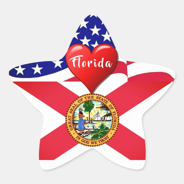 Étoile Découvrez Florida Sticker (Devant)