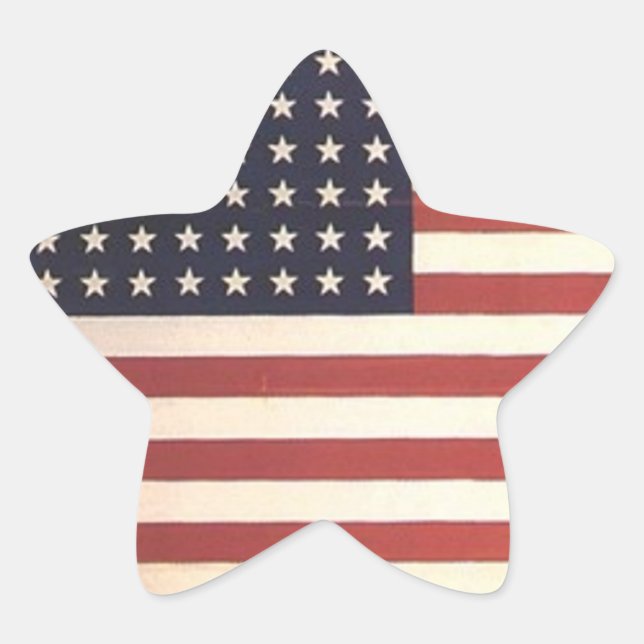 Étoile Drapeau étoilé - Sticker (Devant)