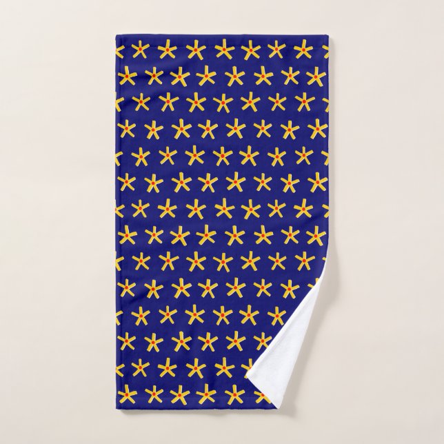 Étoile égyptienne antique Motif v2 - Deep Navy (Serviette à main)