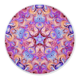Étoile en céramique de kaléidoscope de bouton de