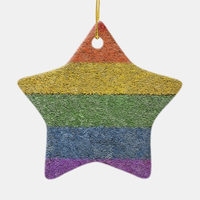 Étoile En Céramique MyPride365 - ornement d'étoile "de brique (Devant)