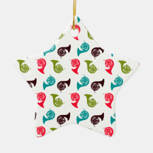 Étoile En Céramique Ornement de cor de harmonie