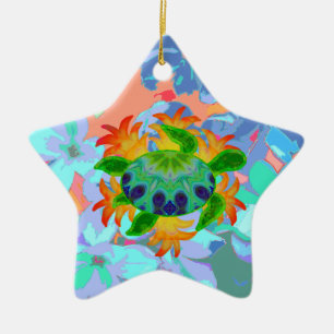 Étoile En Céramique Ornement d'étoile de tortue de flamme