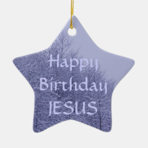 Étoile En Céramique Ornement d'étoile, joyeux anniversaire Jésus