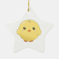 Ornement mignon de poussin de jaune de kawaii