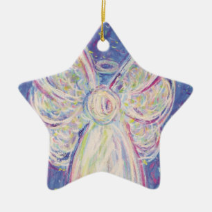 Étoile En Céramique Starry Night Angel Art Holiday Ornement