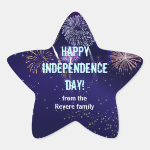 Étoile Fireworks du ciel de nuit 4 juillet Sticker
