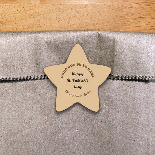 Étoile Light Brown Saint Patrick Business Star Sticker