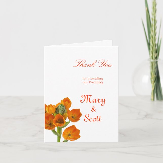 Étoile orange du mariage de Bethlehem merci (Devant)