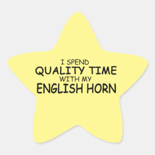 Étoile Qualité Heure Anglais Horn Star Sticker