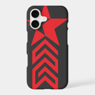 Étoile rouge avec flèches à chevron