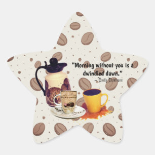 Étoile Sticker à café du matin