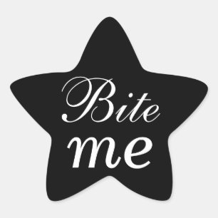 Étoile Sticker Black and White Star Bite Me