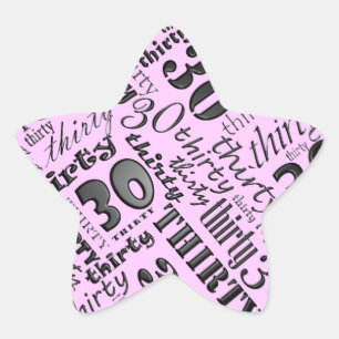 Étoile Sticker de fête du 30e anniversaire