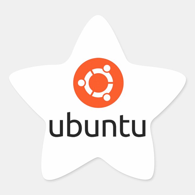 Étoile Sticker de logo Ubuntu Linux (Devant)