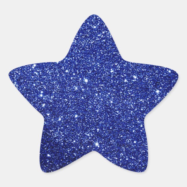 Étoile Sticker Elegant Blue Parties scintillant Star (Devant)