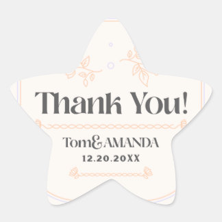 Étoile Sticker faire-part de mariage