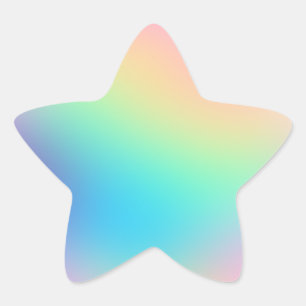 Étoile Sticker Pastel Rainbow Gradient Star