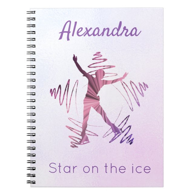 Étoile sur glace carnet de patinage artistique vio (Devant)