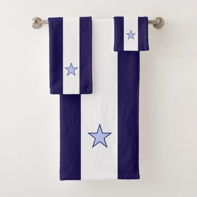 Étoile sur la marine bleu & blanc rayé ensemble de (En situation)