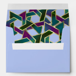 Étoile verte Turquoise violette de David Enveloppe