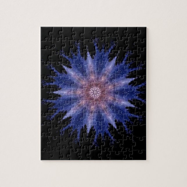 Étoile violette géométrique noir ciel puzzle puzzl (Vertical)