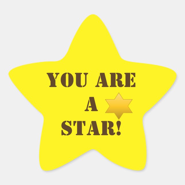 Étoile Vous êtes un Sticker d'encouragement STAR (Devant)