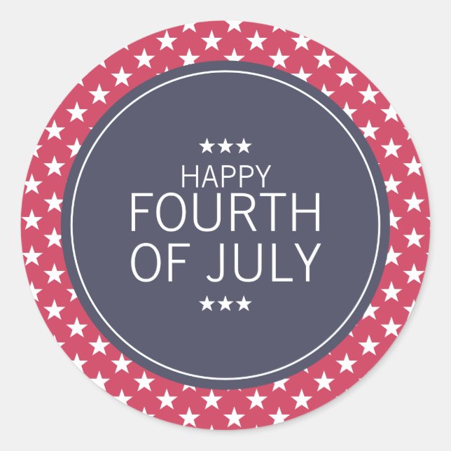Étoiles 4 juillet Sticker du Jour de l'Indépendanc (Devant)