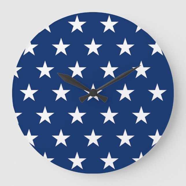 Étoiles américaines Horloge murale acrylique (Recto)