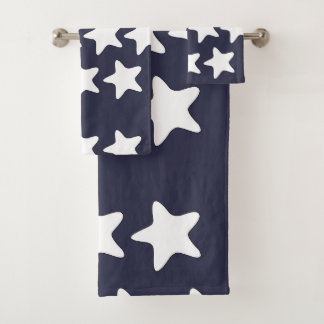 Étoiles blanches sur fond bleu marine