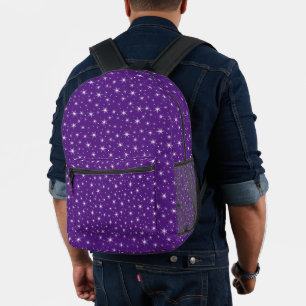 Étoiles blanches sur un sac à dos imprimé Arrière
