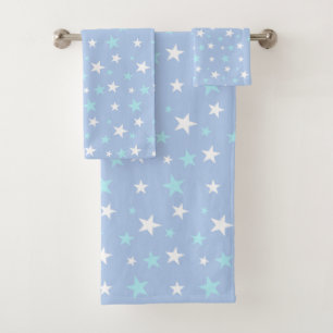 Étoiles bleu clair et blanc
