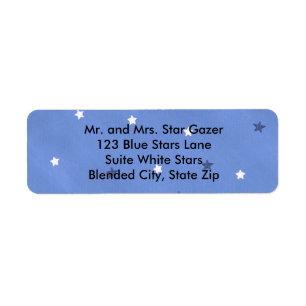 Étoiles bleues et blanches Blended Blue Address La