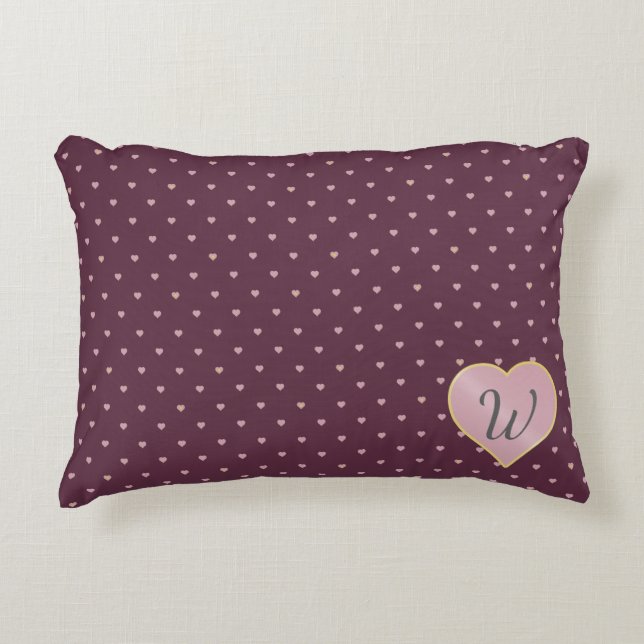 Étoiles dans les coeurs sur le Coussin d'accents d (Devant)