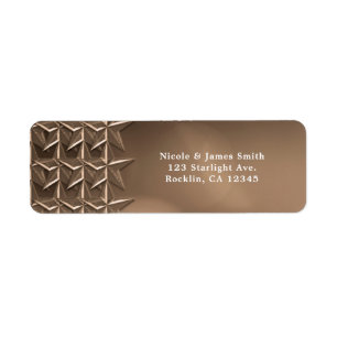 Étoiles de bronze et invitation avec lumières boke