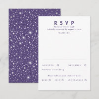 Étoiles de Foil argenté Mariage moderne RSVP