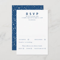 Étoiles de Foil argenté Mariage moderne RSVP