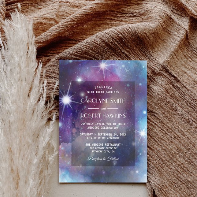 Étoiles de Galaxie et Faire-part de mariage de l'e (Créateur téléchargé)