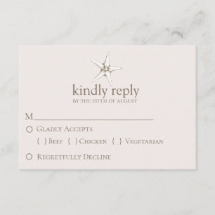 Étoiles de mer élégantes épousant RSVP